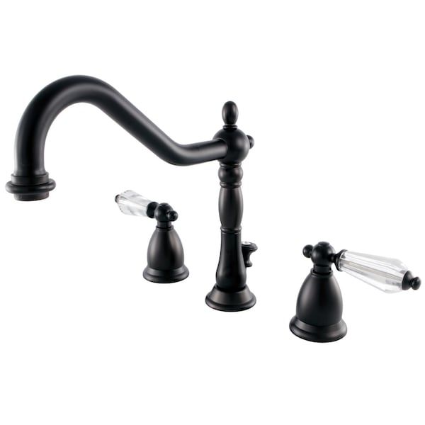 Kingston Brass 8" Widespread Bathroom Faucet, Oil Rubbed Bronze KS1995WLL - main